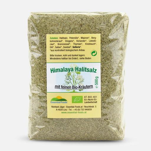 500 g Himalaya Halitsalz mit feinen Bio Kräutern